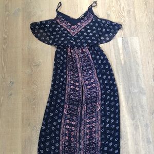 Express Maxi Dress with Sheer Overlay